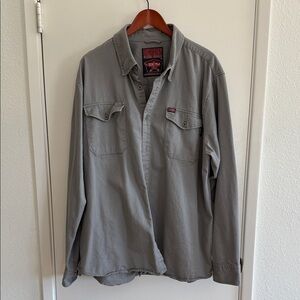 DIXXON FR Rated Gray Casual Button Down Flannel XXL NFPA 2112 conformity